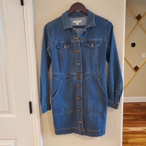 Est 1946 Denim Dress Long Sleeve Button Down X Small